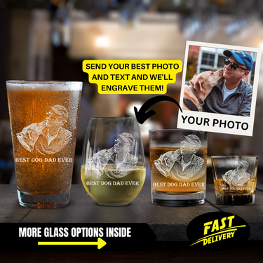 personalized best dog dad ever glasses